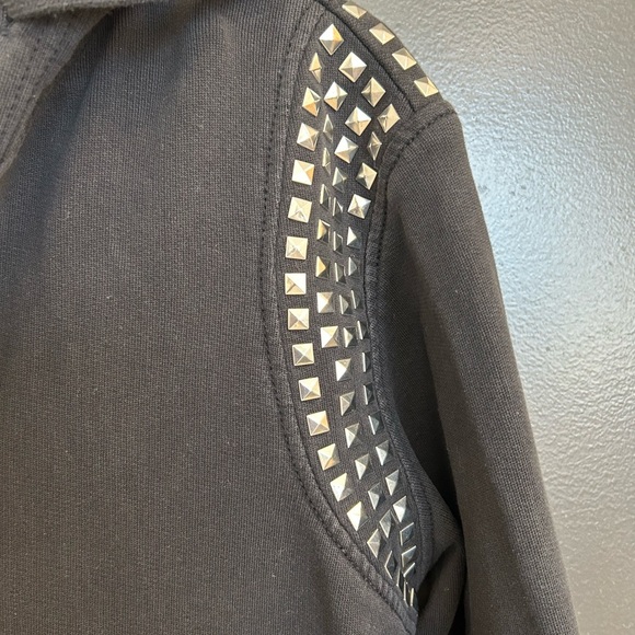 True Religion L unisex Black Studded Hoodie vintage Y2K faded and worn Y2K - Picture 11 of 14